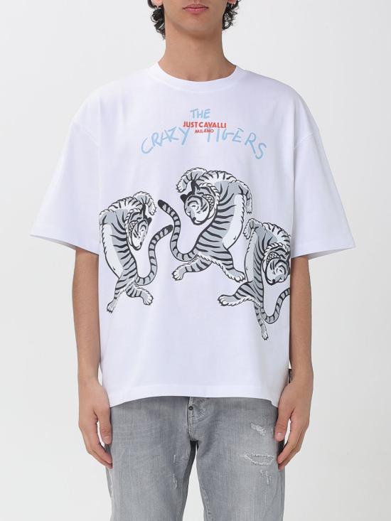 26SS 저스트까발리 반팔 티셔츠 80OAHT24CJ518 003 White