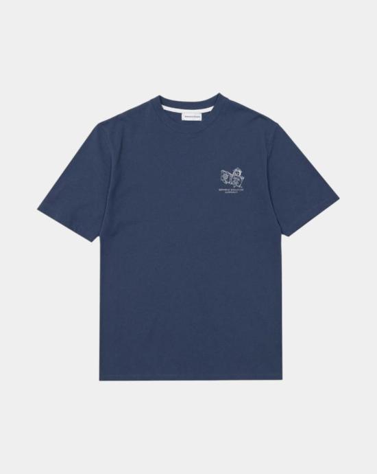26SS 에드몬드 스튜디오 반팔 티셔츠 BOOKSTORE PLAIN DK BLUEBLUE Blue