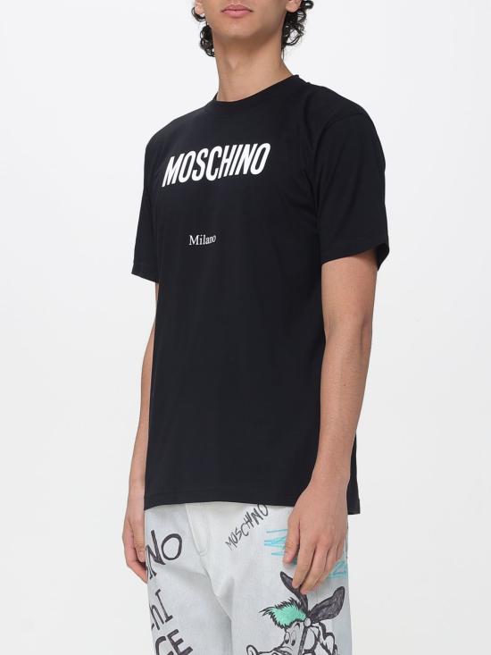 26SS 모스키노 반팔 티셔츠 07130241 1555 Black - MOSCHINO