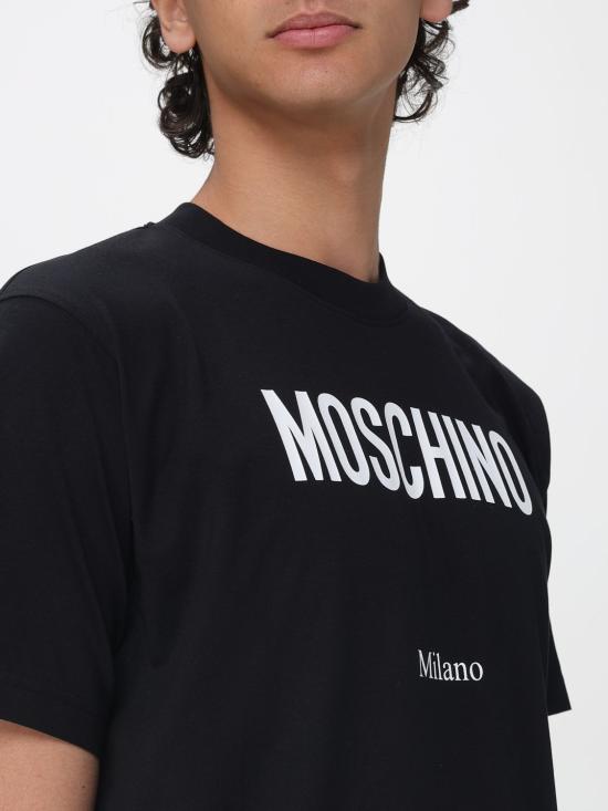 26SS 모스키노 반팔 티셔츠 07130241 1555 Black - MOSCHINO