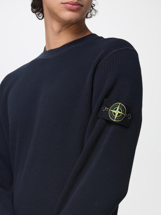 26SS 스톤 아일랜드 리브드 소프트 오가닉 코튼 레귤러핏 집업 가디건 5100126S00D8 V0020 Blue - STONE ISLAND