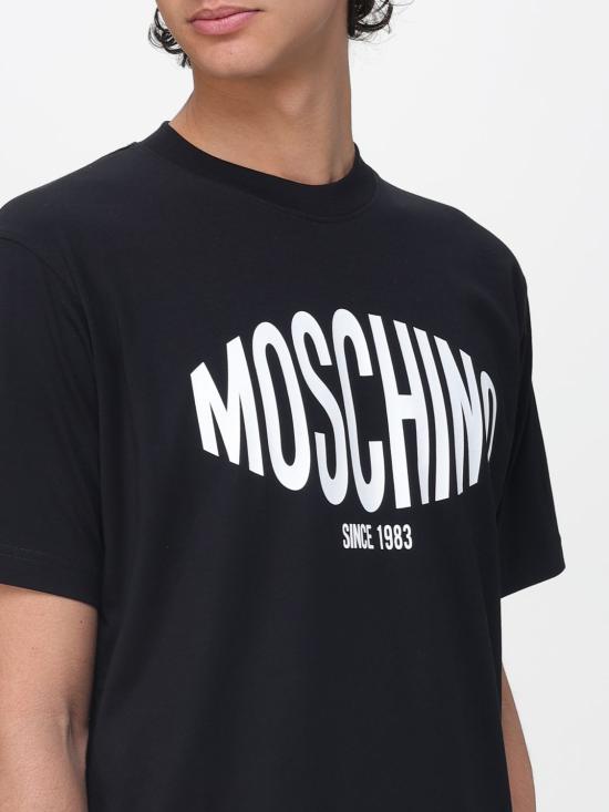 26SS 모스키노 반팔 티셔츠 07020241 1555 Black - MOSCHINO