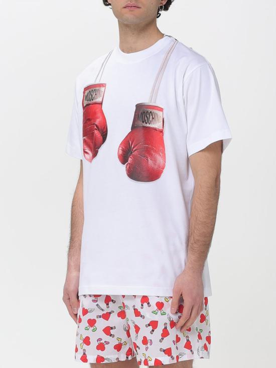 26SS 모스키노 반팔 티셔츠 07230241 1001 White - MOSCHINO