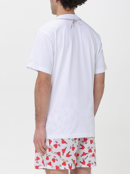 26SS 모스키노 반팔 티셔츠 07230241 1001 White - MOSCHINO