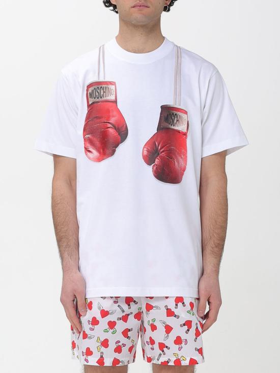 26SS 모스키노 반팔 티셔츠 07230241 1001 White