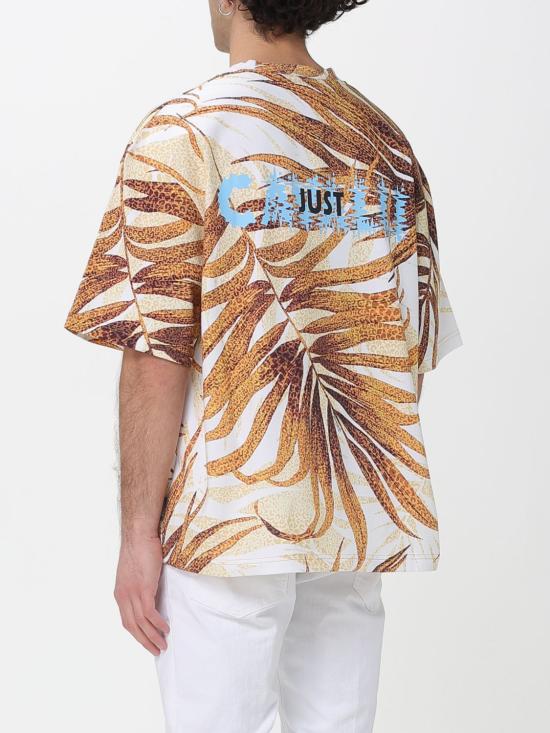 26SS 저스트까발리 반팔 티셔츠 80OAHE02CJ118 R79 Brown - JUST CAVALLI