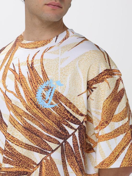 26SS 저스트까발리 반팔 티셔츠 80OAHE02CJ118 R79 Brown - JUST CAVALLI