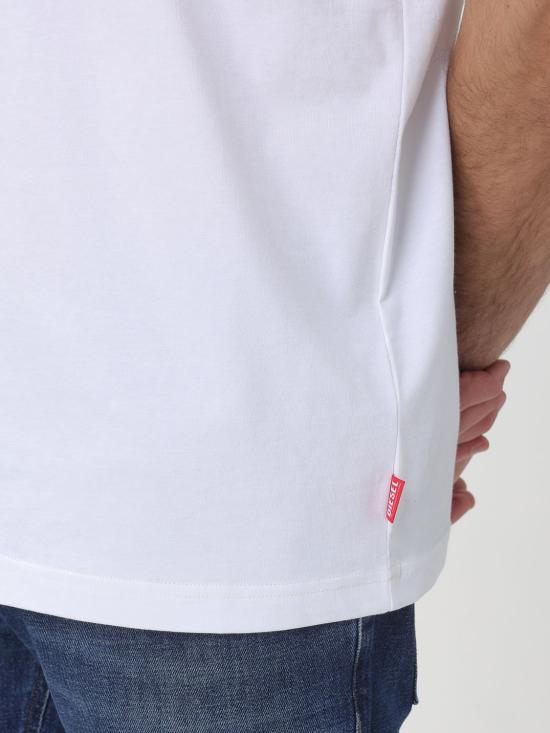 26SS 디젤 반팔 티셔츠 A216520PLAT 100 White - DIESEL