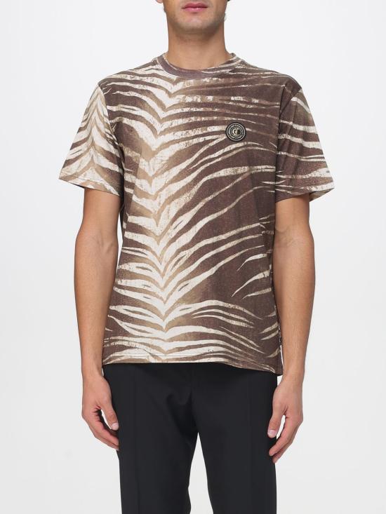 26SS 저스트까발리 반팔 티셔츠 80OAHE04CJ110 R83 Brown