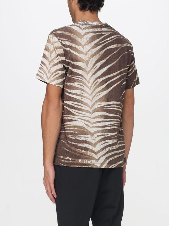 26SS 저스트까발리 반팔 티셔츠 80OAHE04CJ110 R83 Brown - JUST CAVALLI