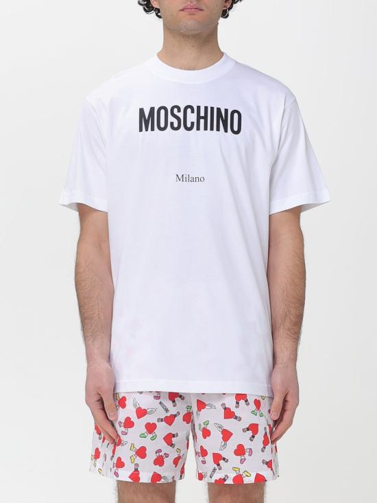 26SS 모스키노 반팔 티셔츠 07130241 1001 White