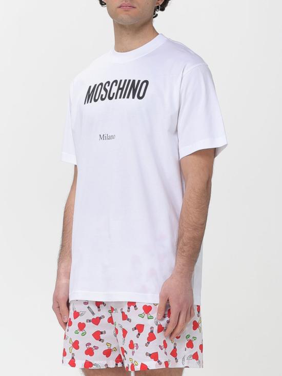 26SS 모스키노 반팔 티셔츠 07130241 1001 White - MOSCHINO