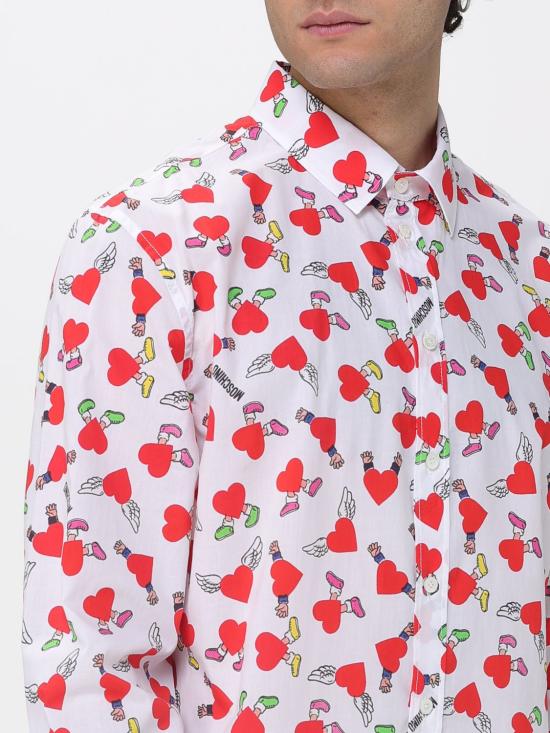 26SS 모스키노 긴팔 셔츠 02170259 1001 White - MOSCHINO