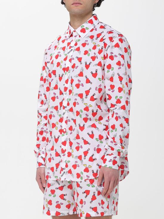 26SS 모스키노 긴팔 셔츠 02170259 1001 White - MOSCHINO