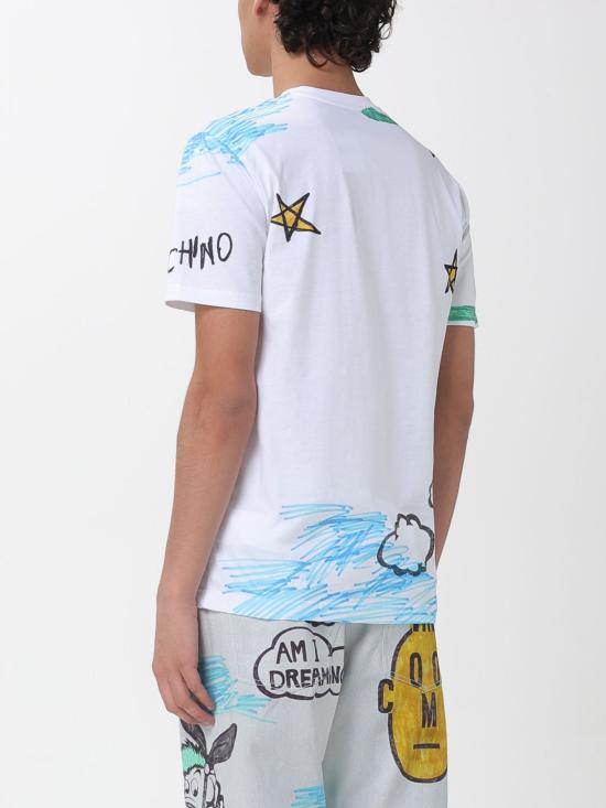 26SS 모스키노 반팔 티셔츠 07050241 1888 White - MOSCHINO