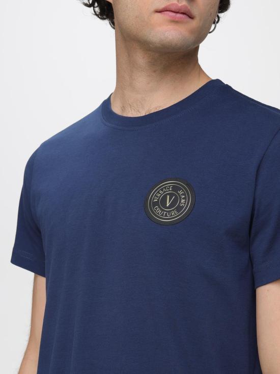 26SS 베르사체 반팔 티셔츠 80GAHT03CJ00T G83 Blue - VERSACE