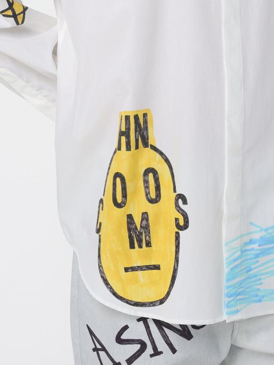 26SS 모스키노 긴팔 셔츠 02390268 2888 White - MOSCHINO