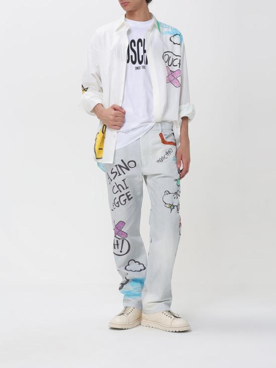 26SS 모스키노 긴팔 셔츠 02390268 2888 White - MOSCHINO