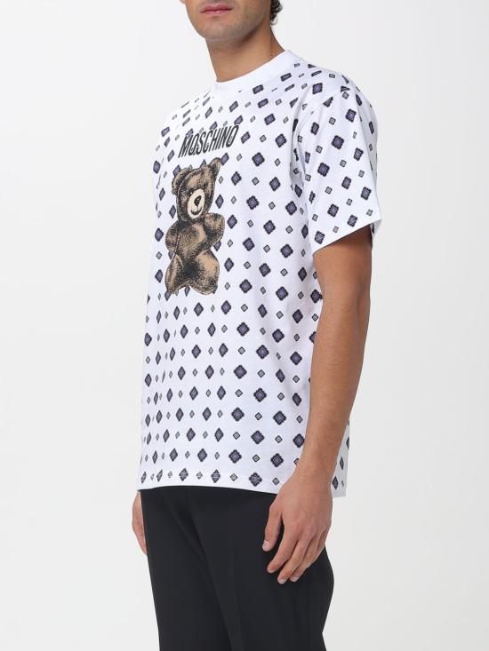 26SS 모스키노 반팔 티셔츠 07170241 2001 White - MOSCHINO