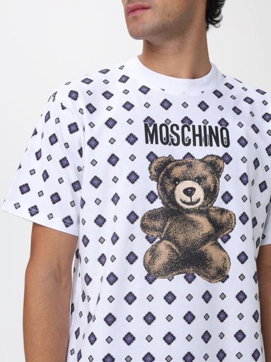 26SS 모스키노 반팔 티셔츠 07170241 2001 White - MOSCHINO