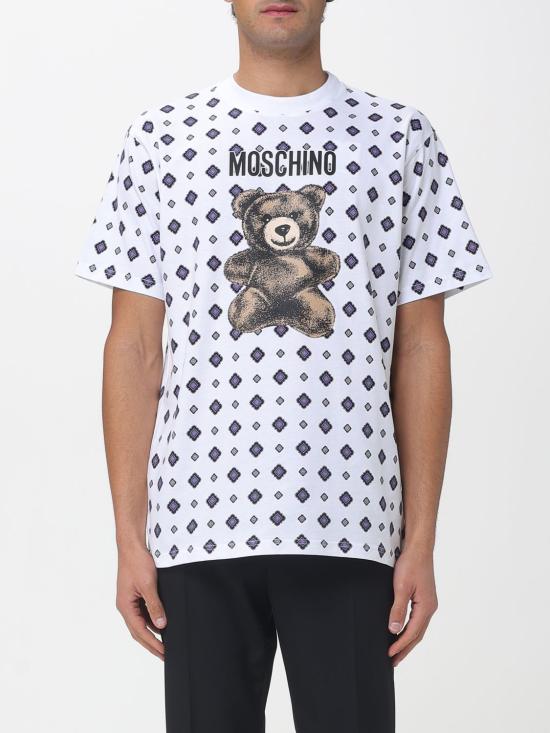 26SS 모스키노 반팔 티셔츠 07170241 2001 White