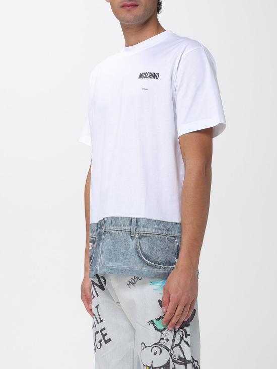 26SS 모스키노 반팔 티셔츠 07040241 1001 White - MOSCHINO