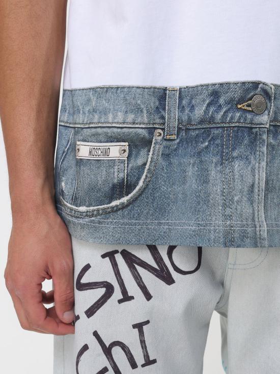 26SS 모스키노 반팔 티셔츠 07040241 1001 White - MOSCHINO