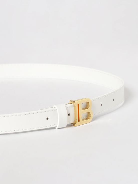 26SS [키즈] 발망 가죽 벨트 BY0C01Z1371 100OR White - BALMAIN