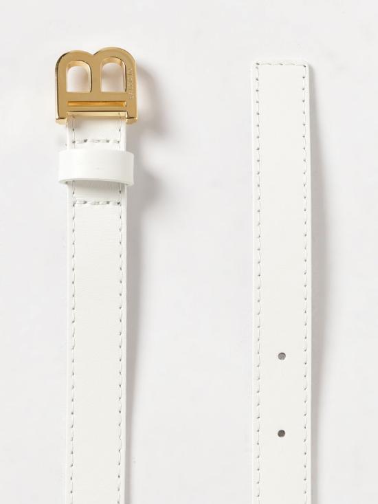 26SS [키즈] 발망 가죽 벨트 BY0C01Z1371 100OR White - BALMAIN