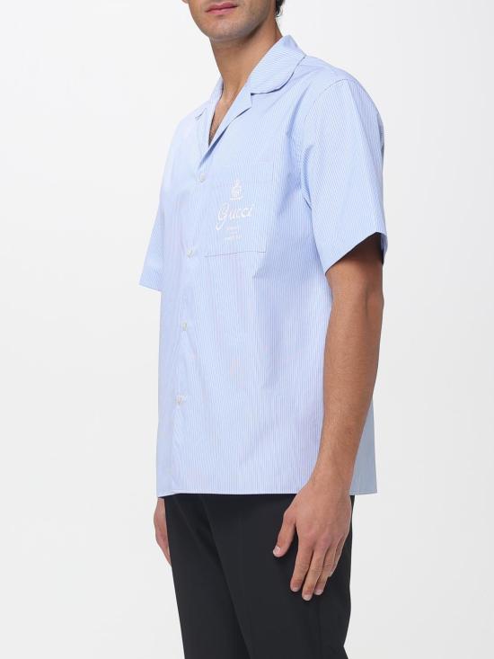 26SS 구찌 반팔 셔츠 794907ZAJWW 4061 Gnawed Blue - GUCCI