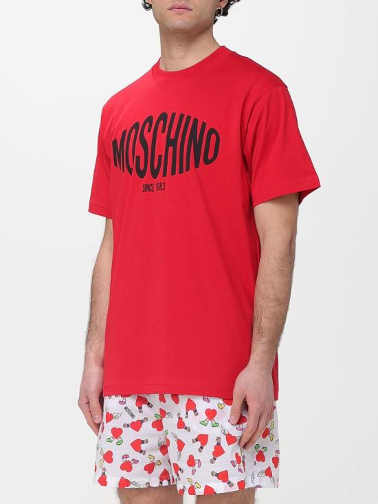 26SS 모스키노 반팔 티셔츠 07020241 1115 Red - MOSCHINO