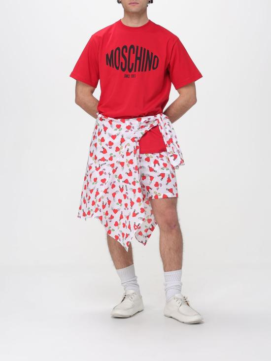 26SS 모스키노 반팔 티셔츠 07020241 1115 Red - MOSCHINO