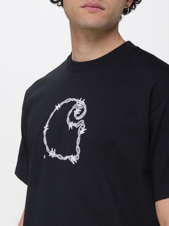26SS 칼하트 WIP 숏슬리브 바브와이어 C 티셔츠 I036237 89XX Black - CARHARTT WIP