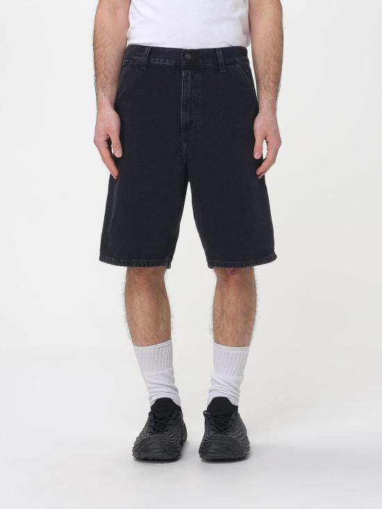 26SS 칼하트 WIP 스미스 데님 싱글 니 쇼츠 I032026 8906 Black