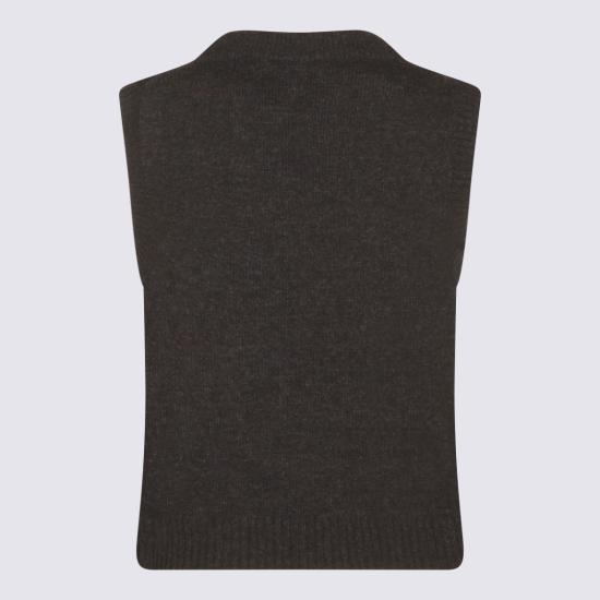 26SS 가니 그래픽 울 베스트 A1070044052 Black - GANNI