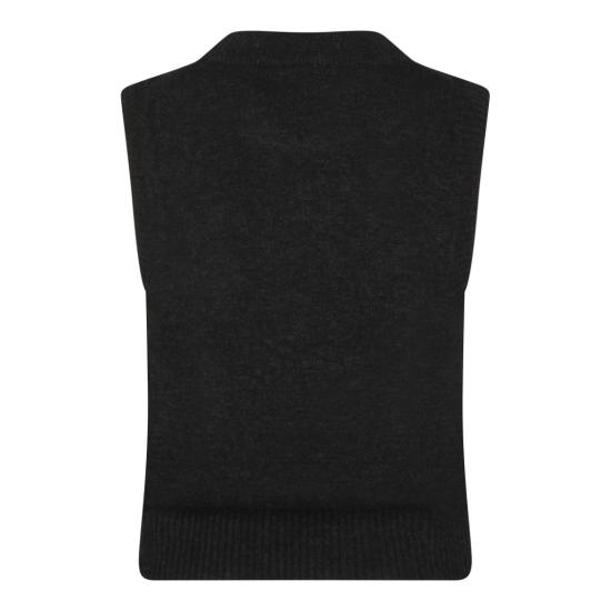 26SS 가니 그래픽 울 베스트 A1070264252 Black - GANNI