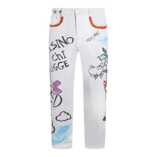 26SS 모스키노 데님 팬츠 261ZZ032302691888 White