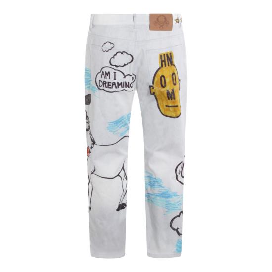 26SS 모스키노 데님 팬츠 261ZZ032302691888 White - MOSCHINO