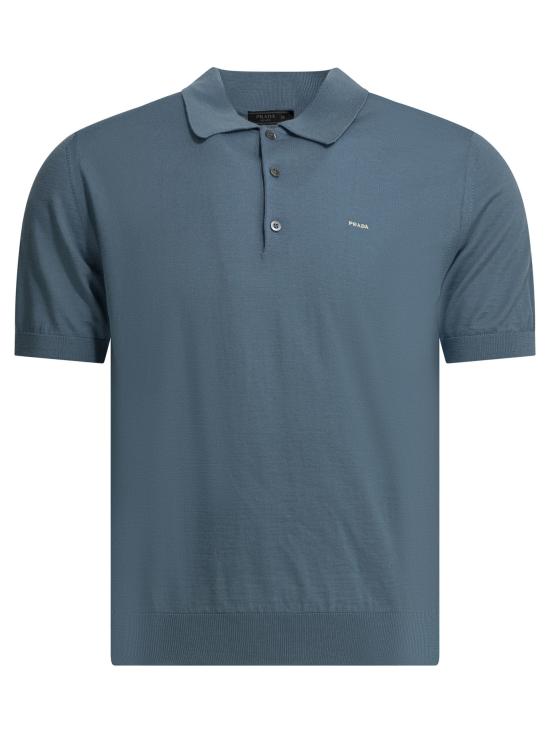 26SS 프라다 슈퍼파인 울 폴로 셔츠 UMF14818DYF0154 S OOO Blue