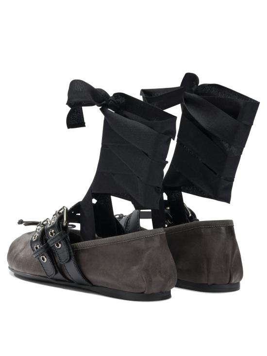 26SS 미우미우 플랫 슈즈 5F466A3ZLVF0003 F G005 Brown - MIU MIU