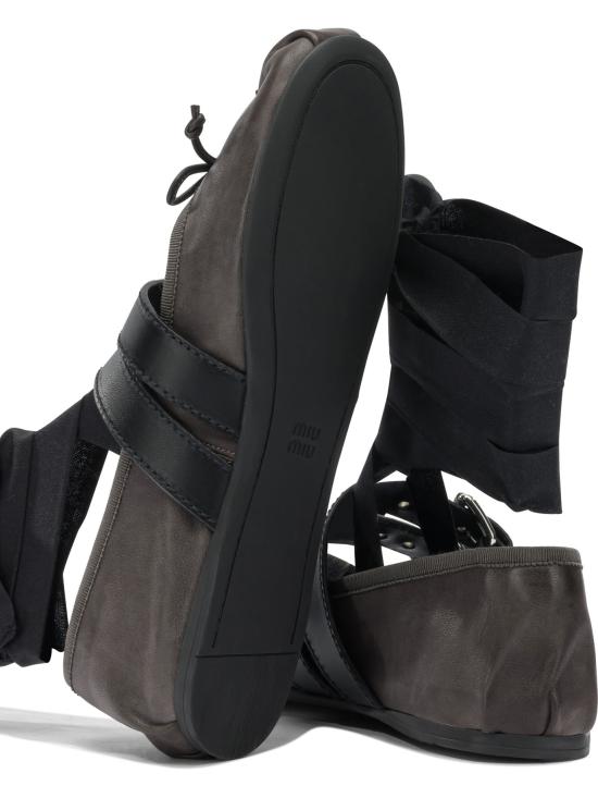 26SS 미우미우 플랫 슈즈 5F466A3ZLVF0003 F G005 Brown - MIU MIU