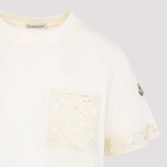  몽클레어 반팔 티셔츠 내추럴 - MONCLER
