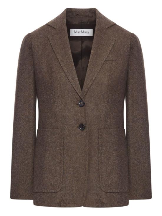  막스마라 수트 자켓 울 싱글 브레스트 블레이저 브라운