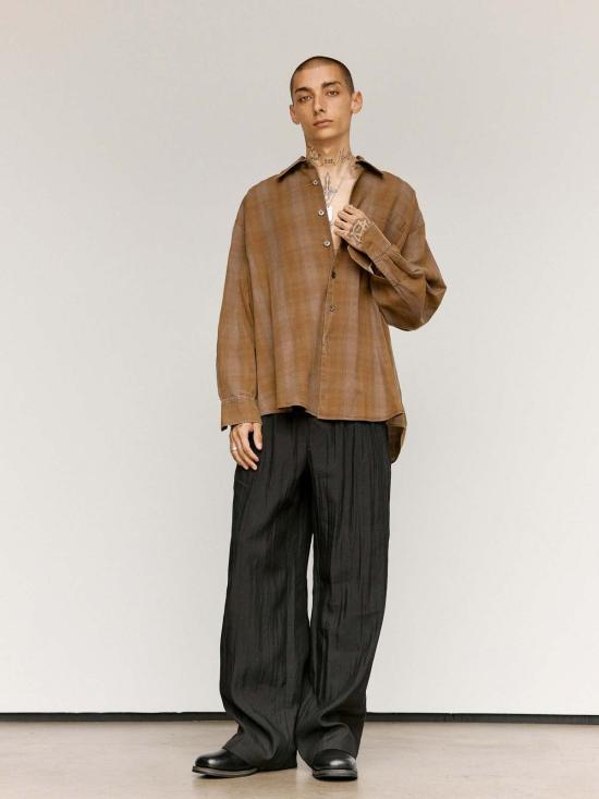  아워레가시 긴팔 셔츠 우리의 유산 다코타 플란넬 체크 빌린 셔츠 - OUR LEGACY