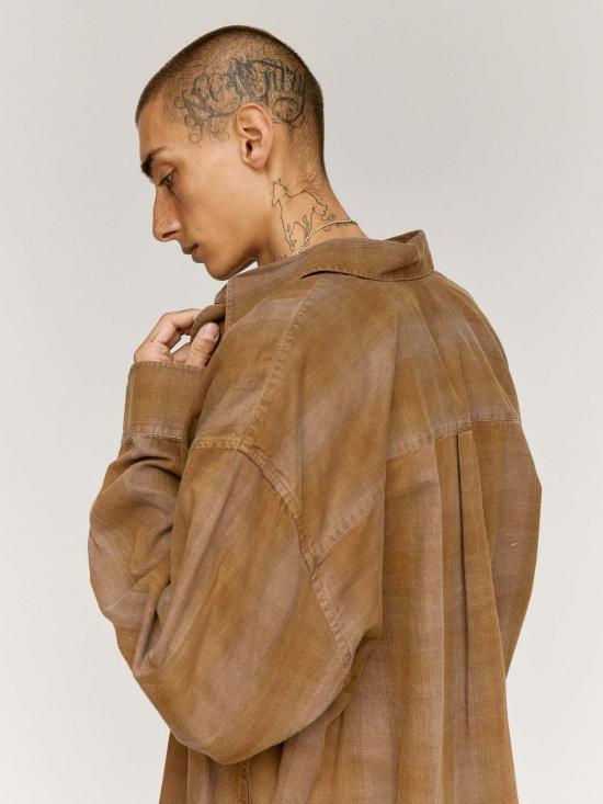  아워레가시 긴팔 셔츠 우리의 유산 다코타 플란넬 체크 빌린 셔츠 - OUR LEGACY