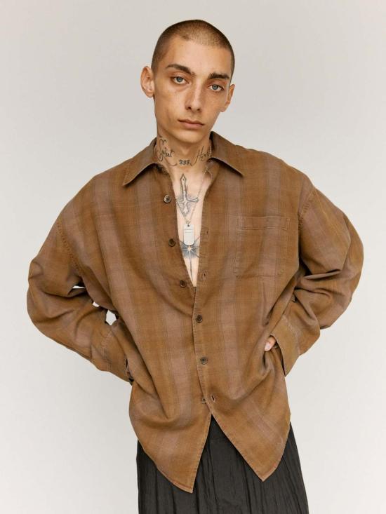  아워레가시 긴팔 셔츠 우리의 유산 다코타 플란넬 체크 빌린 셔츠