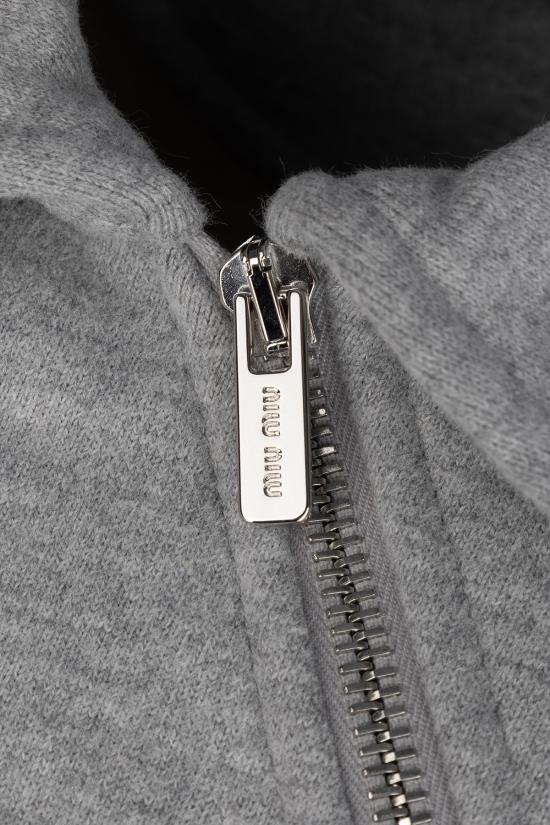 26SS 미우미우 후드 티셔츠 MJLA0418S8 F0031 Grigio - MIU MIU