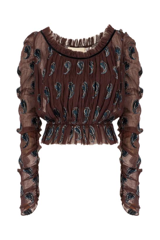 26SS 토리버치 블라우스 176414 203 BROWN PAISLEY