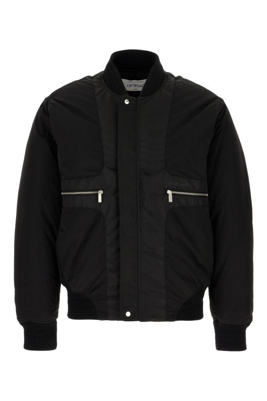 25FW 오프화이트 자켓 OMEH05GF25FAB001 1010 BLACK