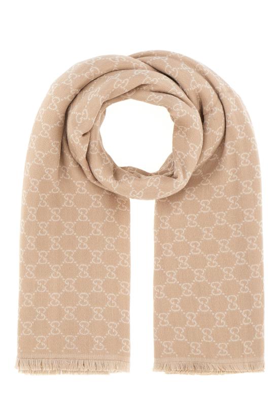 25FW 구찌 GG 프린트 울&코튼 숄 8452433GC46 5875 Beige